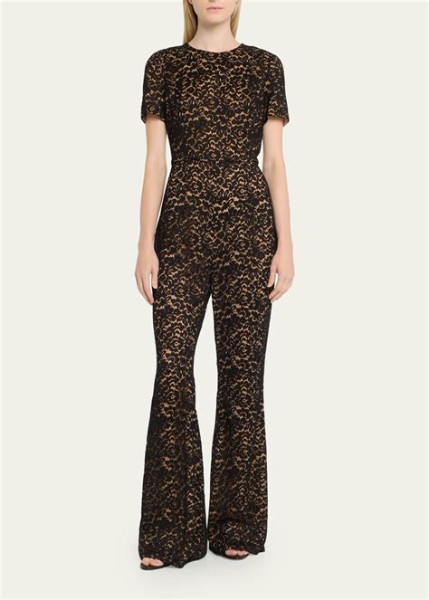 floral lace jumpsuit michael kors|Michael Kors denim jumpsuit.